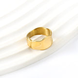 Exaggerated style ring with an oversized curved surface