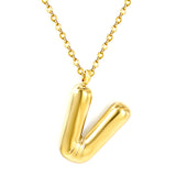 A~Z Bubble Letter Pendant Necklace 45+5cm