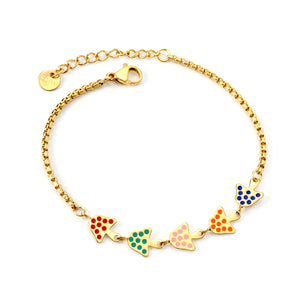 5 Drip Oil Mixed Color Mushroom Bracelet 17+3cm