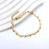 Color Oil Moon with Heart Bracelet 18+3cm