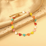 Colorful Oil Heart Bracelet 18+3cm