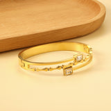 Personalized bamboo bracelet with 2 diamonds