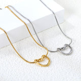 2*17.5*15.5mm heart shape hollow pendant necklace 41+4cm