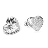 Heart with Dots Faceted Earrings 14*11.2mm