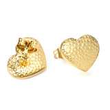 Heart with Dots Faceted Earrings 14*11.2mm