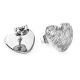 Heart with Braided Face Earrings 13.3*12mm