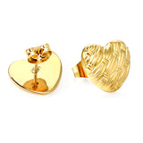 Heart with Braided Face Earrings 13.3*12mm