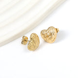 Heart with Braided Face Earrings 13.3*12mm