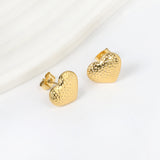 Heart with Dots Faceted Earrings 14*11.2mm