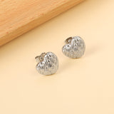 Heart with Braided Face Earrings 13.3*12mm