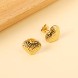 Heart with Dots Faceted Earrings 14*11.2mm