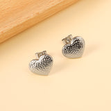 Heart with Dots Faceted Earrings 14*11.2mm