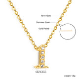 1-9 Arabic Numerals with White Diamonds Pendant Necklace 41+5cm