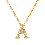 A-Z monogrammed pendant necklace with white diamonds 41+5cm