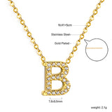 A-Z monogrammed pendant necklace with white diamonds 41+5cm