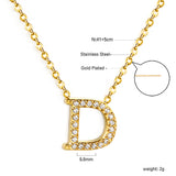 A-Z monogrammed pendant necklace with white diamonds 41+5cm