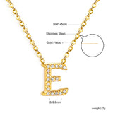 A-Z monogrammed pendant necklace with white diamonds 41+5cm