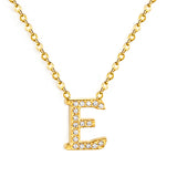 A-Z monogrammed pendant necklace with white diamonds 41+5cm