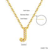 A-Z monogrammed pendant necklace with white diamonds 41+5cm