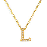 A-Z monogrammed pendant necklace with white diamonds 41+5cm