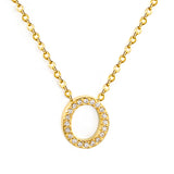 A-Z monogrammed pendant necklace with white diamonds 41+5cm