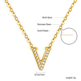 A-Z monogrammed pendant necklace with white diamonds 41+5cm