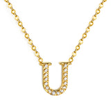 A-Z monogrammed pendant necklace with white diamonds 41+5cm