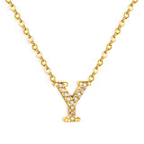 A-Z monogrammed pendant necklace with white diamonds 41+5cm