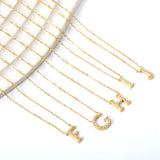 A-Z monogrammed pendant necklace with white diamonds 41+5cm