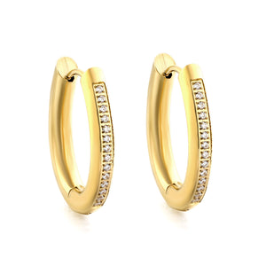 Oval Earrings with Diamonds 20.6*25.8mm