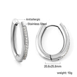 Oval Earrings with Diamonds 20.6*25.8mm