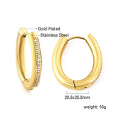 Oval Earrings with Diamonds 20.6*25.8mm