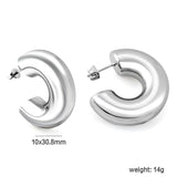 10*30.8mm stud earrings steel color