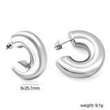 10*30.8mm stud earrings steel color