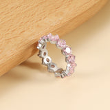 New white stone ring female light luxury sense of high class with elegant temperament metal wind