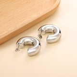 10*30.8mm stud earrings steel color