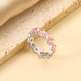 New white stone ring female light luxury sense of high class with elegant temperament metal wind