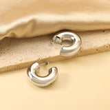 10*30.8mm stud earrings steel color