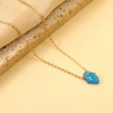 Blue Abalone Pendant 9.3*10.7mm Necklace 45+5cm