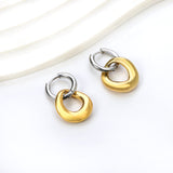 2.5x15mm Circle with Shaped Hoop Earrings 17*18mm