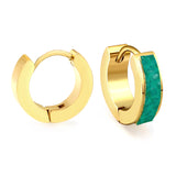 Thickness 2.2*Width 4*Inner Diameter 9mm Earrings Sticky White/Black/Pink/Light Blue/Orange/Green/Coffee Leather Gold Color