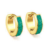 Thickness 2.2*Width 4*Inner Diameter 9mm Earrings Sticky White/Black/Pink/Light Blue/Orange/Green/Coffee Leather Gold Color