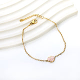 Shell with Pink Drip Oil*9.4*8.4 Bracelet 18+3cm