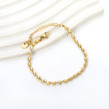 3.2*5mm Wheat Beads Bracelet 17+5cm