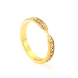 H3mm CNC Cross shape white zirconium ring steel color/golden