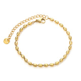 3.2*5mm Wheat Beads Bracelet 17+5cm