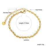 3.2*5mm Wheat Beads Bracelet 17+5cm