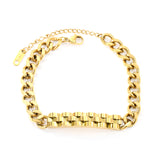 7.5*40mm Long Wave Pattern Accessories + Matching Chain Bracelet 18+5cm