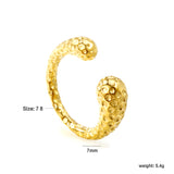 H7mm pitted ring, gold color