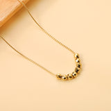 8 diamond beads 4mm necklace 40+5cm